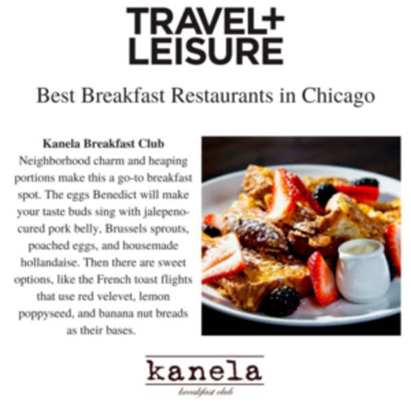 Kanela Breakfast Club's French toast flight with strawberries, blackberries, and a side of syrup.
