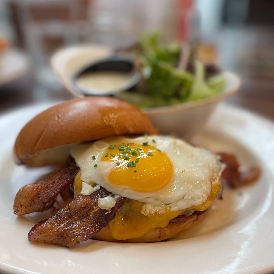 Indulge in Our Breakfast Burger